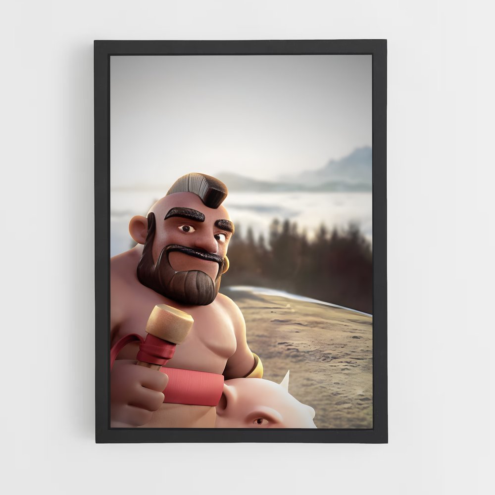 Poster Le Cavalier Cochon – affiche Clash royale (vue 2)